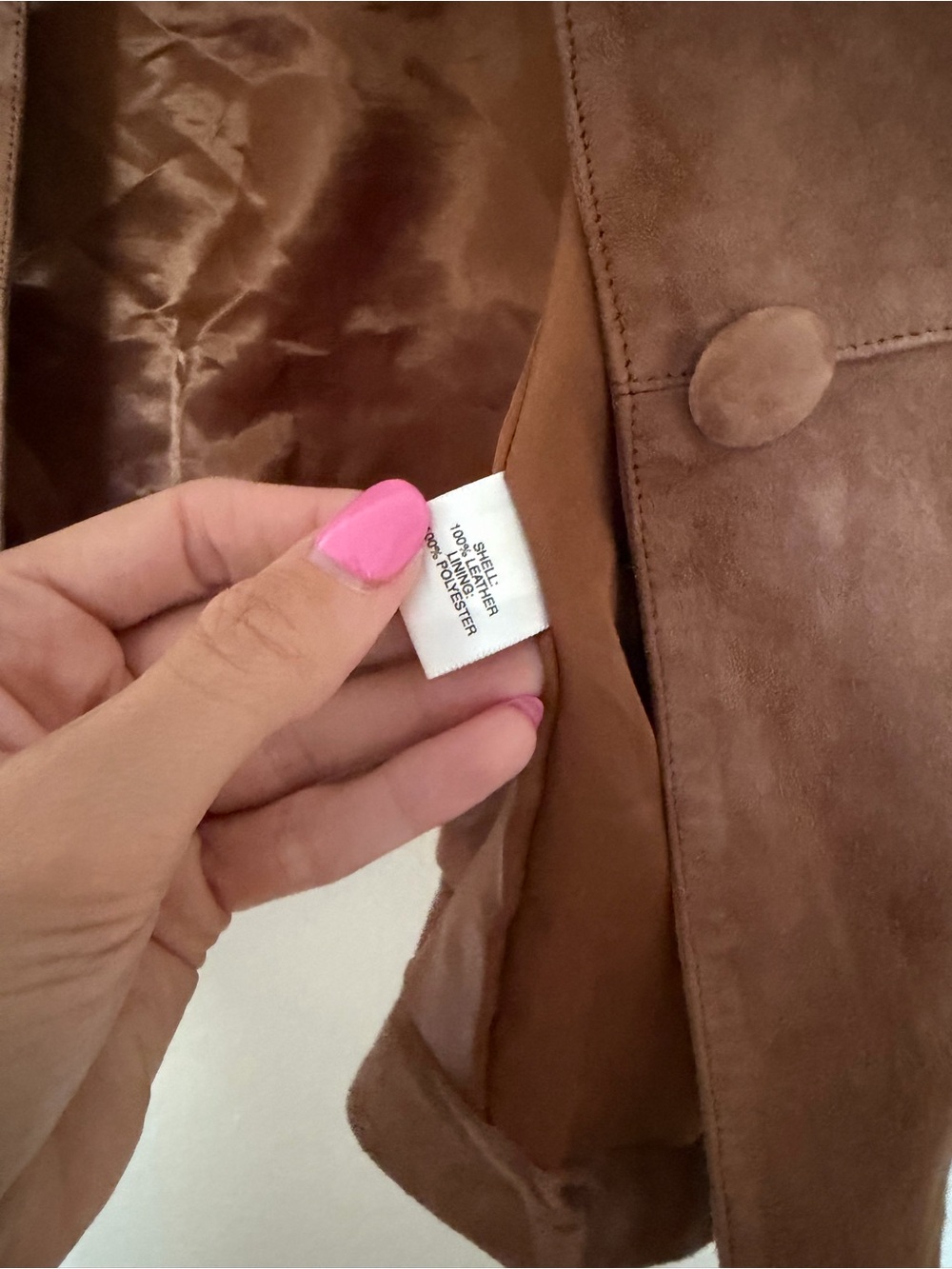 Vintage Austin Reed Brown Suede Leather Blazer Jacket Women’s Size 10 - Picture 8 of 9